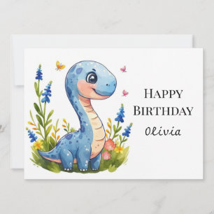 Fun Boho Dino Birthday Card