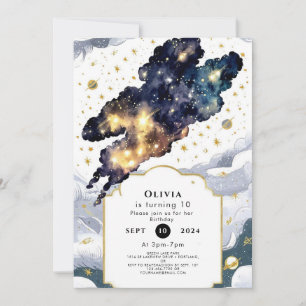 Fun Boho Space Birthday Invitation