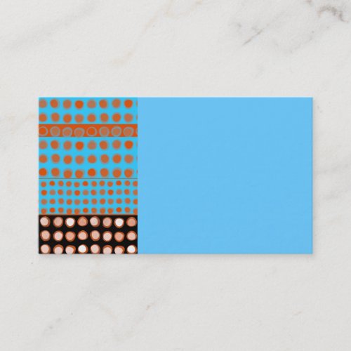 fun  bold and colorful dot pattern on turquoise business card