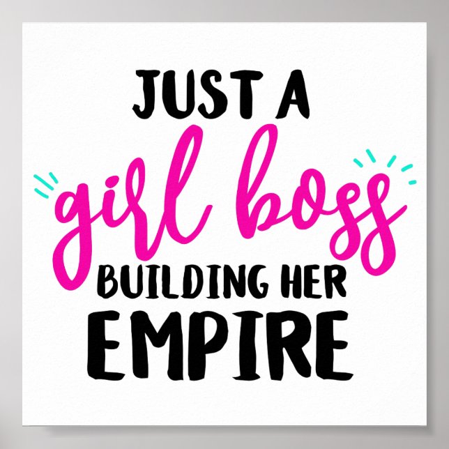 FUN, BOLD GIRL BOSS TYPOGRAPHY POSTER/PRINT POSTER (Front)