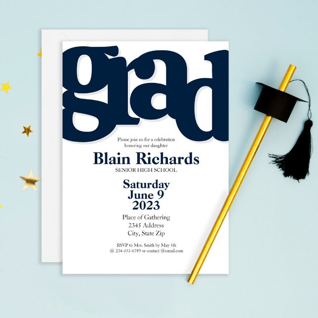 FUN BOLD Graduation Party Invitation (Creator Uploaded)