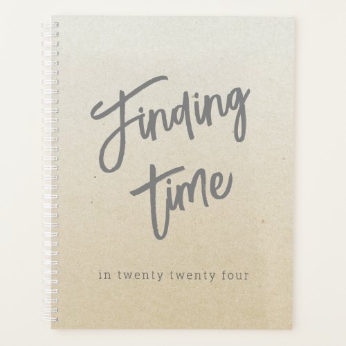 Fun Bold Gray Script Typography Gold Personalized Planner
