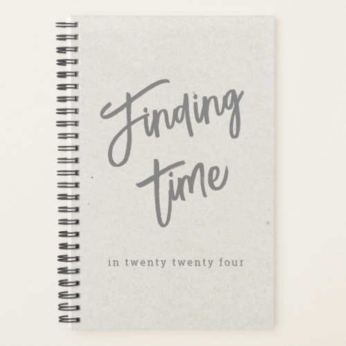 Fun Bold Gray Script Typography Personalized Planner
