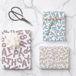 Fun Bold Happy Birthday Celebration Wrapping Paper Sheets