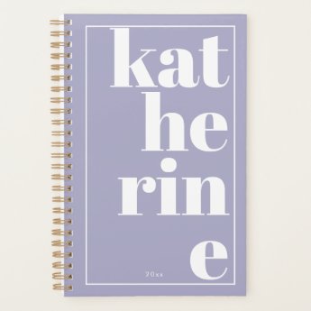Fun Bold Typography Custom Name & Color Planner