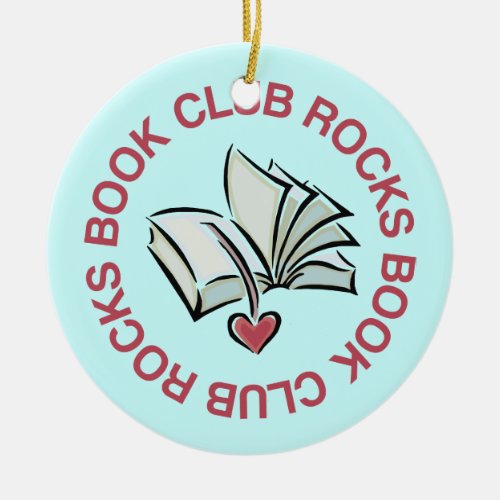 Fun Book Club Rocks Reading Ornament Gift