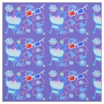 Fun Boomerangs 3-D Glasses Fifties Retro Pattern Fabric