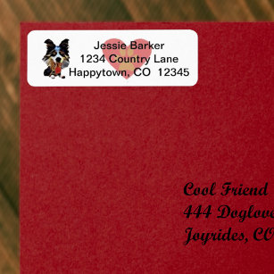 Fun Border Collie Return Address Label