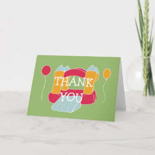 Fun Bounce House Bright Thank You note Card