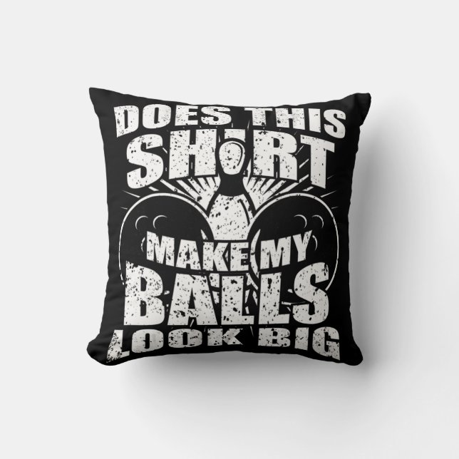 Fun Bowling Ball  - Gag Gift Bowling  for Men Throw Pillow (Front)