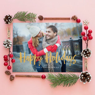 Fun Bows Happy Holidays Photo Holiday Card