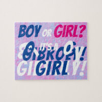 Fun "Boy or Girl?" Gender Reveal Jigsaw Puzzle