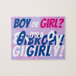 Fun "Boy or Girl?" Gender Reveal Jigsaw Puzzle