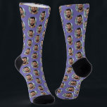 Fun Boyfriend Photo for Girlfriend Lavender Socks<br><div class="desc">These fun boyfriend photo (for girlfriend) lavender purple socks feature your own photo in trendy offset pattern and are a cute way for your girlfriend or wife to remember you as she pulls on her socks! This is a great Christmas or birthday gift and your girlfriend or wife will love...</div>