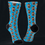 Fun Boyfriend Photo for Girlfriend Light Blue Socks<br><div class="desc">These fun boyfriend photo (for girlfriend) light blue socks feature your own photo in trendy offset pattern and are a cute way for your girlfriend or wife to remember you as she pulls on her socks! This is a great Christmas or birthday gift and your girlfriend or wife will love...</div>