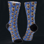 Fun Boyfriend Photo for Girlfriend Medium Blue Socks<br><div class="desc">These fun boyfriend photo (for girlfriend) medium blue socks feature your own photo in trendy offset pattern and are a cute way for your girlfriend or wife to remember you as she pulls on her socks! This is a great Christmas or birthday gift and your girlfriend or wife will love...</div>
