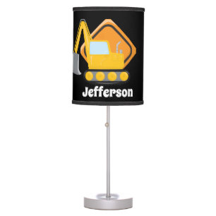 Fun boys add name construction decor lamp