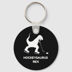 Fun Boys Ice Hockey T Rex Dinosaur Keychain