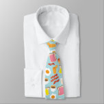 Fun Breakfast Food Illustrations Pattern Neck Tie at Zazzle