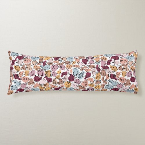 fun breast pattern body pillow