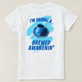 Fun Brewed Awakenin' Coffee Cup Saucer Beans
