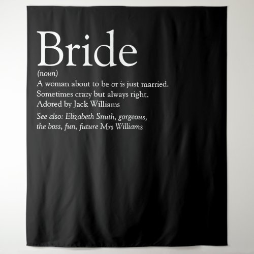 Fun Bride Definition Bridal Shower Photo  Tapestry