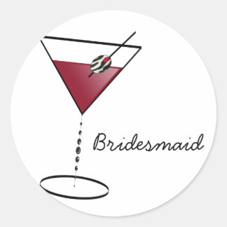 Fun Bridesmaid Favors Classic Round Sticker