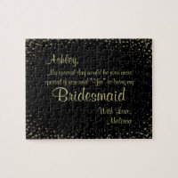 Fun Bridesmaid Hidden Message Jigsaw Puzzle