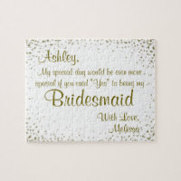 Fun Bridesmaid Invitation Jigsaw Puzzle