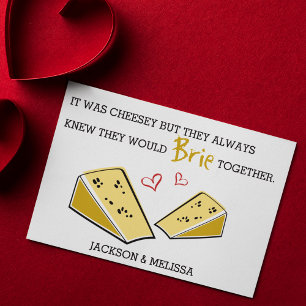 Fun Brie Together Valentines Day Holiday Card