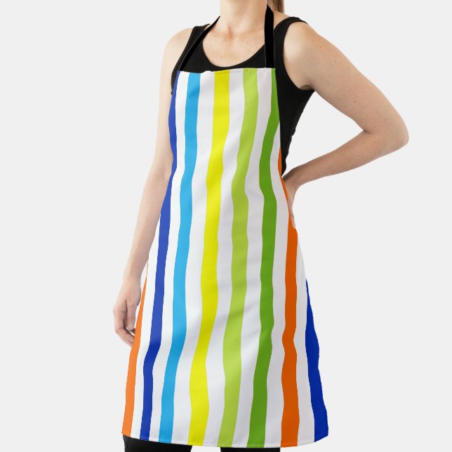 Fun Bright and Bold - Modern Stripes Apron (Insitu)