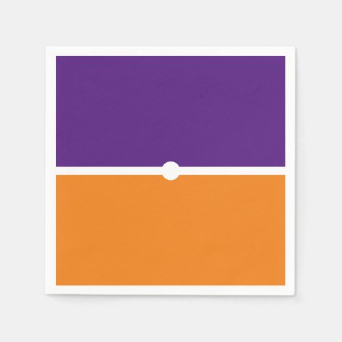 Fun Bright Banded Purple Orange Color Blocks Napkins