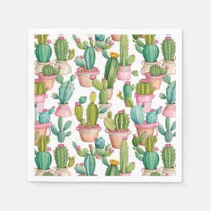 Fun bright cacti  napkins