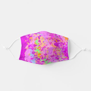 Fun Bright Colorful Abstract Adult Cloth Face Mask by Specialtees_xyz at Zazzle