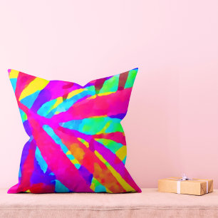Fun Bright Colorful Modern Throw Pillow