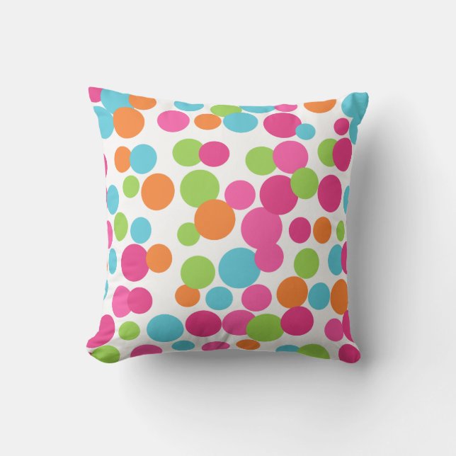 Fun Bright Dots Pillow (Front)