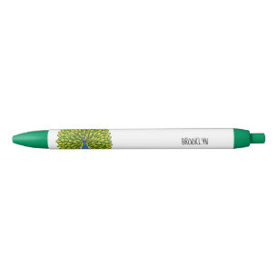 Fun bright peacock bird illustration pen