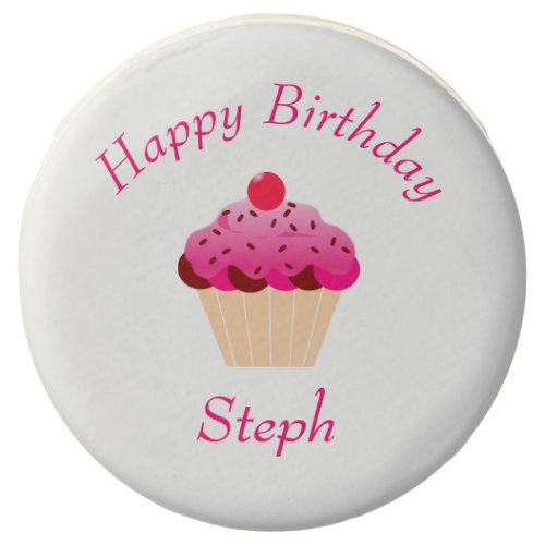 Fun Bright Pink Cupcake Birthday Party Chocolate Covered Oreo