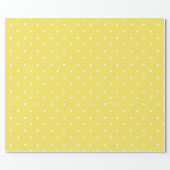 Fun Bright Yellow & White Polka Dot Pattern  Wrapping Paper (Flat)