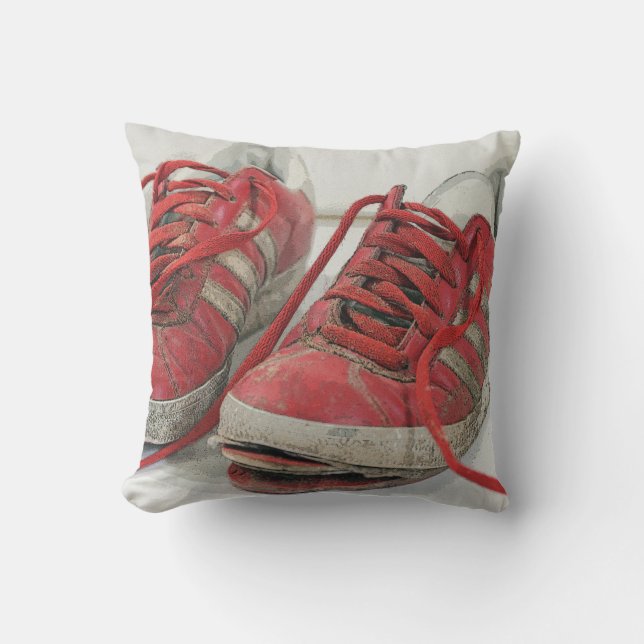 Fun Broken Shoes Outdoor Throw Pillow! Pillow (Front)