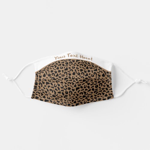 Fun Brown and Black Animal Print Pattern Adult Cloth Face Mask