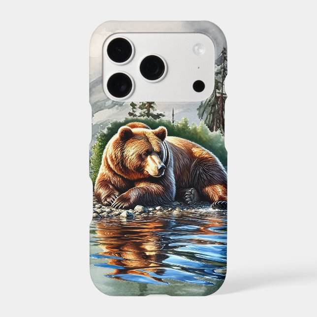 Fun Brown bear lovers  iPhone Case (Back)