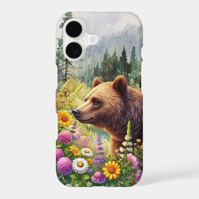 Fun Brown bear lovers iPhone Case (Back)