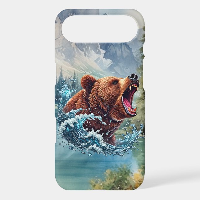 Fun Brown bear lovers iPhone seventeen case  (Back)