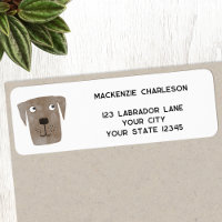 Fun Brown Dog Personalized Return Address