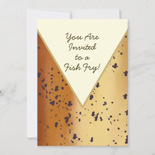 Fun Brown Trout Pattern Modern Fish Fry Invitation