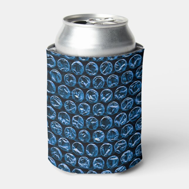 FUN Bubble Wrap Blue Can Cooler (Can Front)