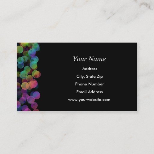 Customizable Fun Bubbles Business Card