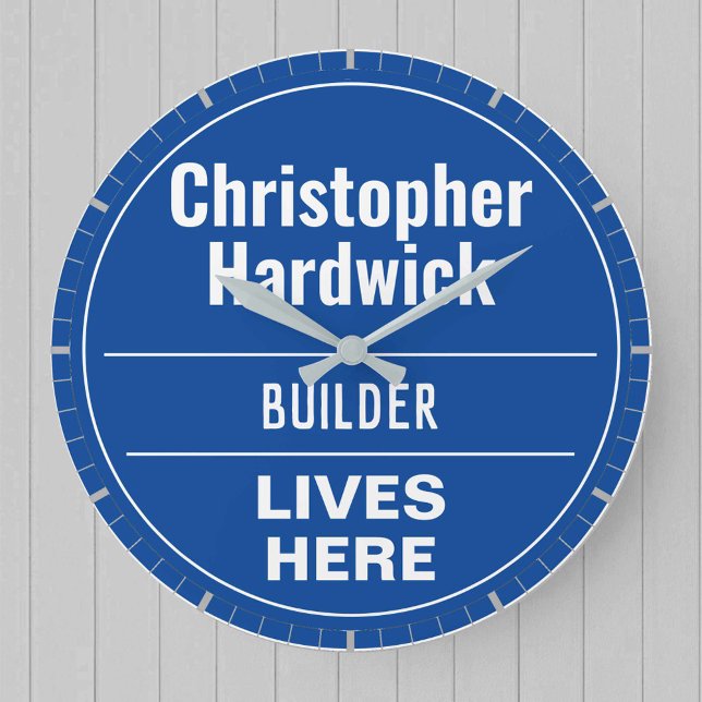 Fun Builder Wall Plaque Style Large Clock (Creator Uploaded)