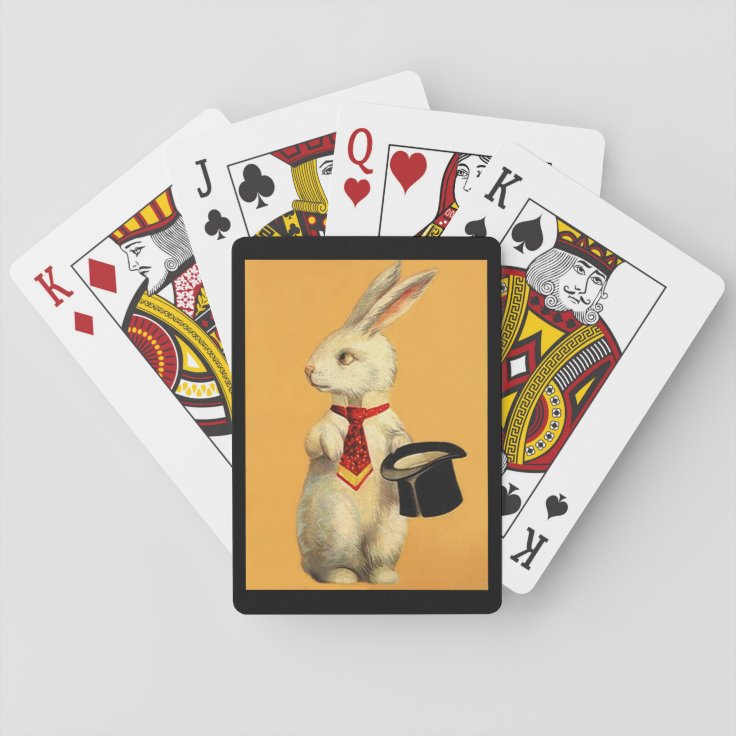 bunny playing cards